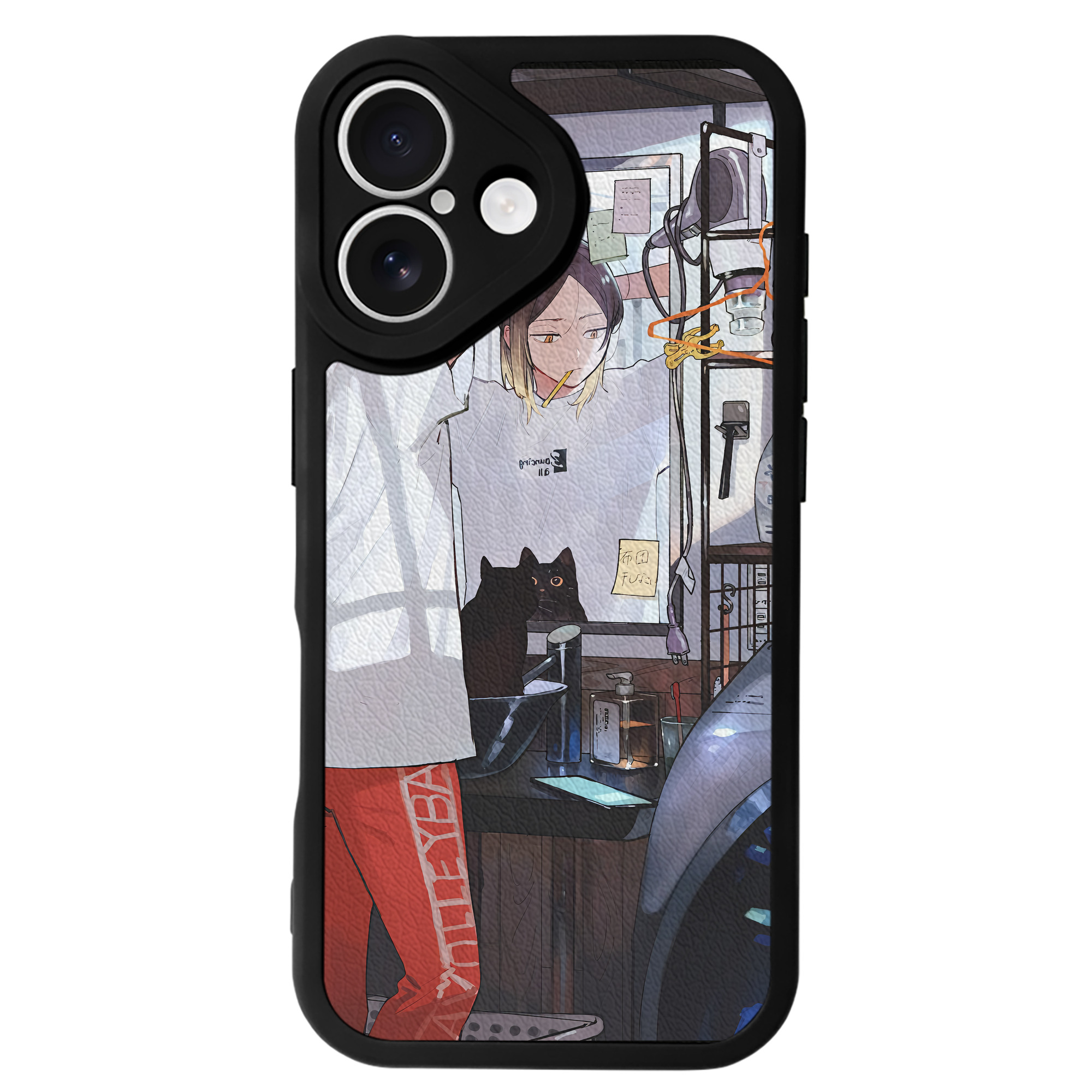 （画像用） ハイキュー!! Haikyu!! 【iPhone 16シリーズ対応】シリコンスマホケース（レザー調） 材質：シリコン